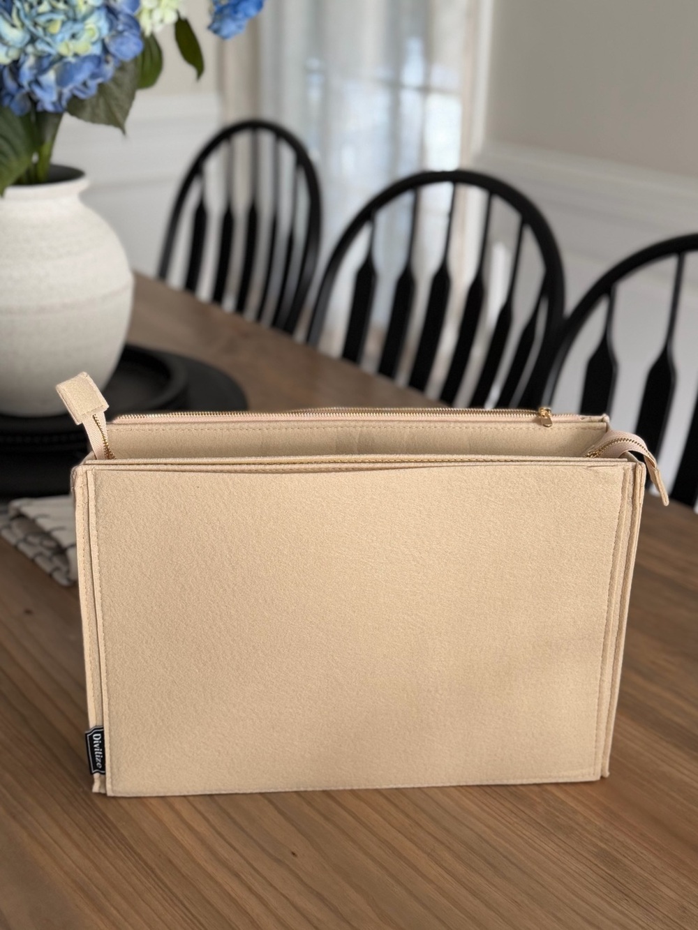Chloe Woody Large Insert Caddy in Beige